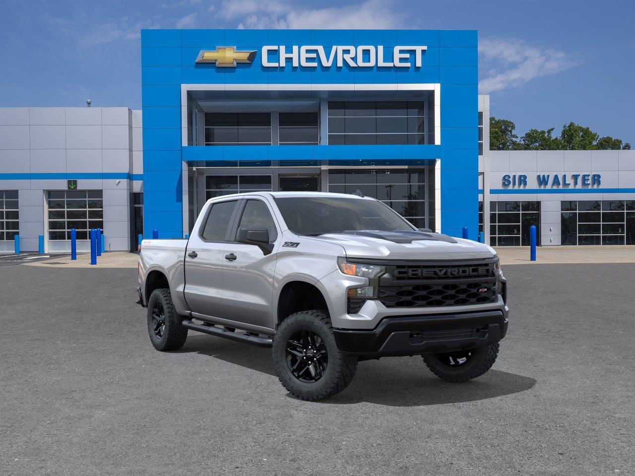2026 Chevrolet Silverado 1500 Custom Trail Boss - Sterling Gray Metallic exterior view 1