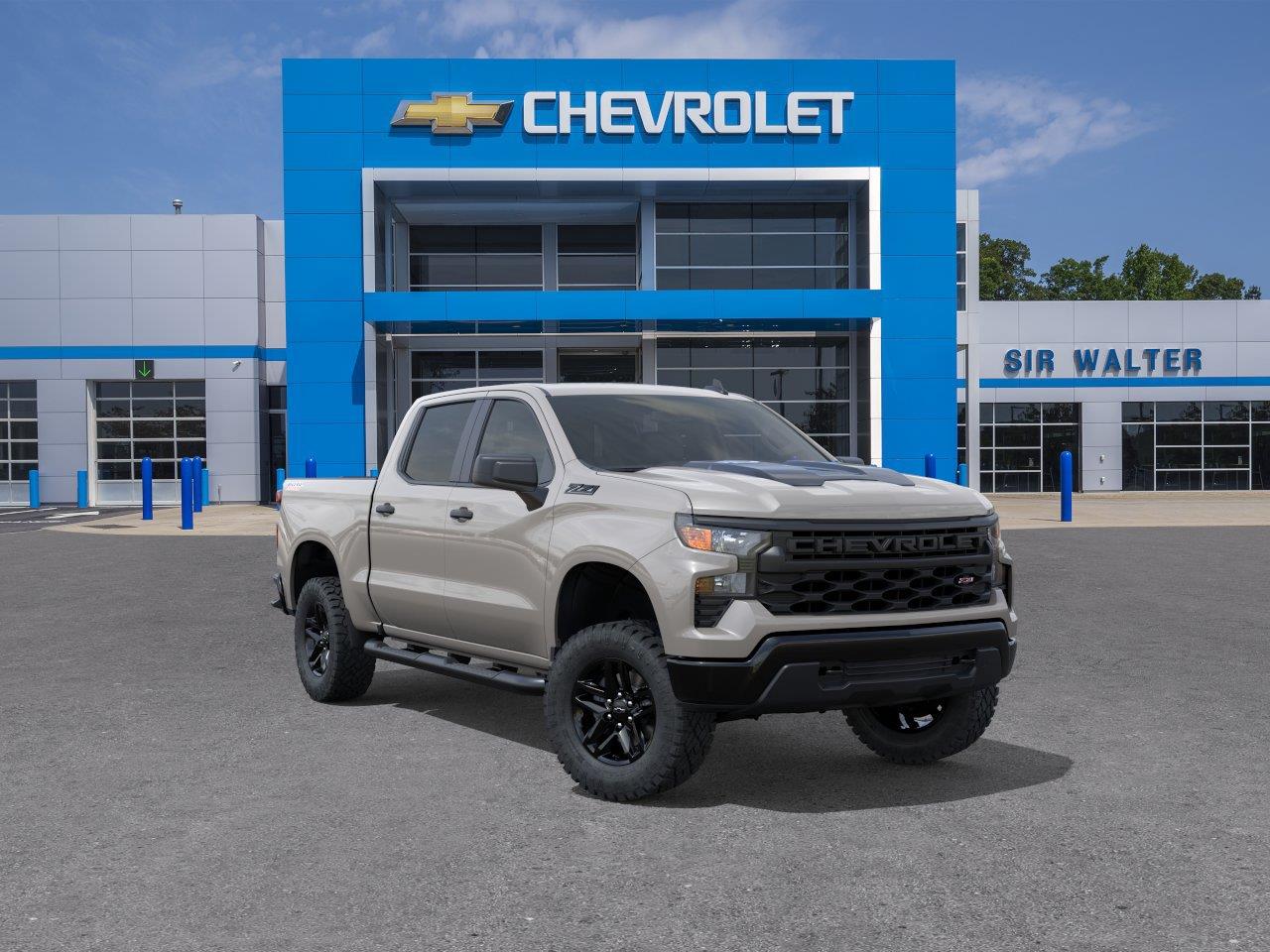 2026 Chevrolet Silverado 1500 Custom Trail Boss - White Sands exterior view 1