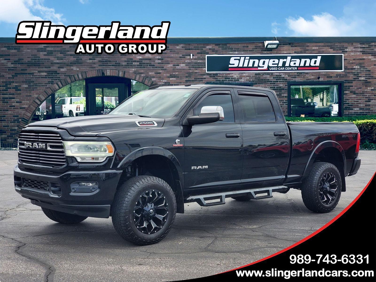 Diamond Black Crystal Pearlcoat 2019 RAM 2500 Laramie Crew Cab 4WD Pickup Truck Four-Wheel Drive 6-Speed Automatic