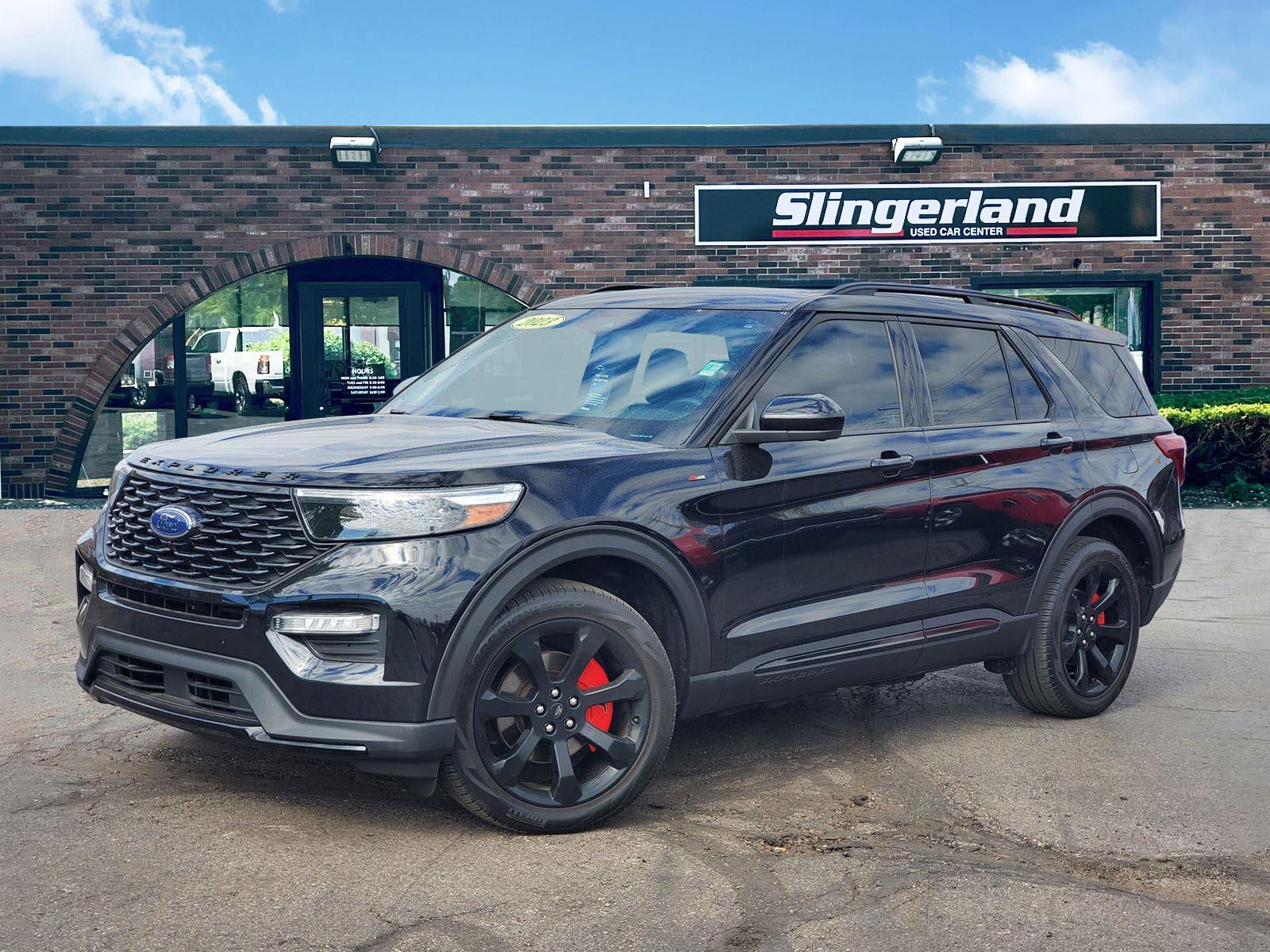 Agate Black Metallic 2023 Ford Explorer ST-Line AWD SUV / Crossover All-Wheel Drive Automatic