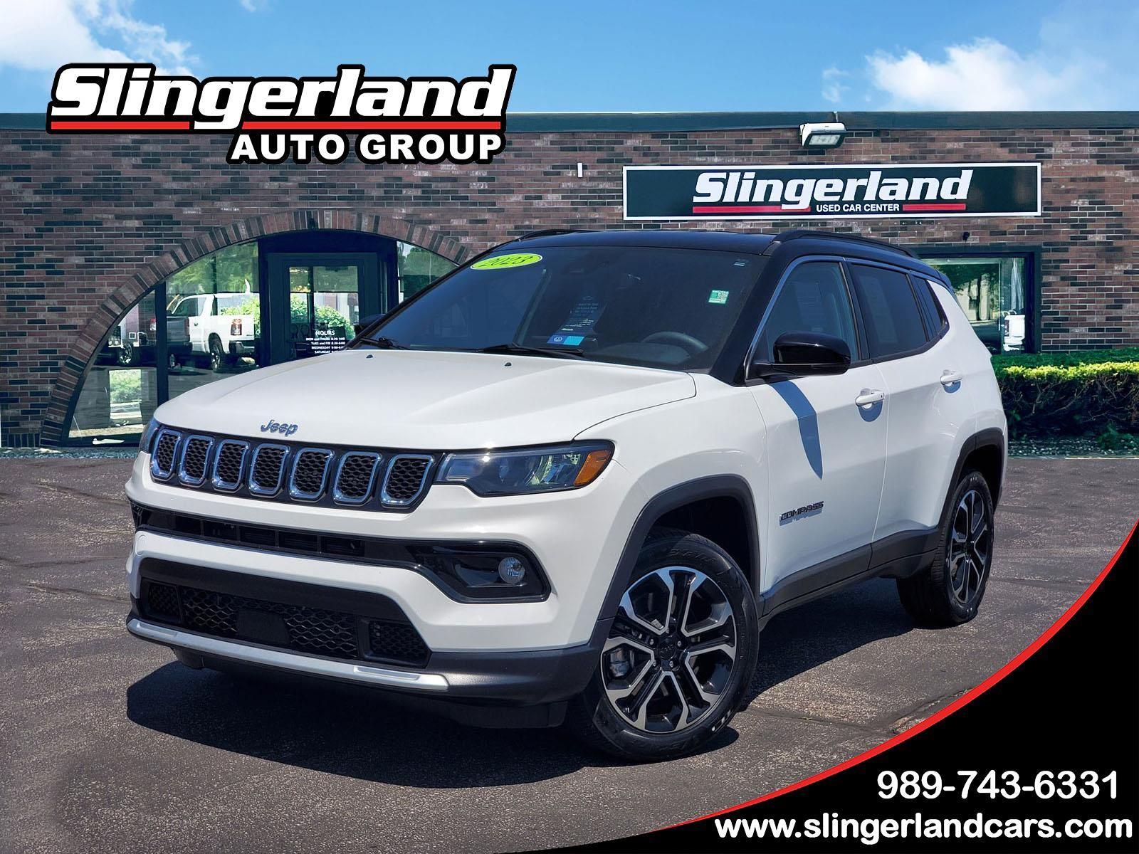 Bright White Clearcoat 2023 Jeep Compass Limited 4WD SUV / Crossover Four-Wheel Drive 8-Speed Automatic