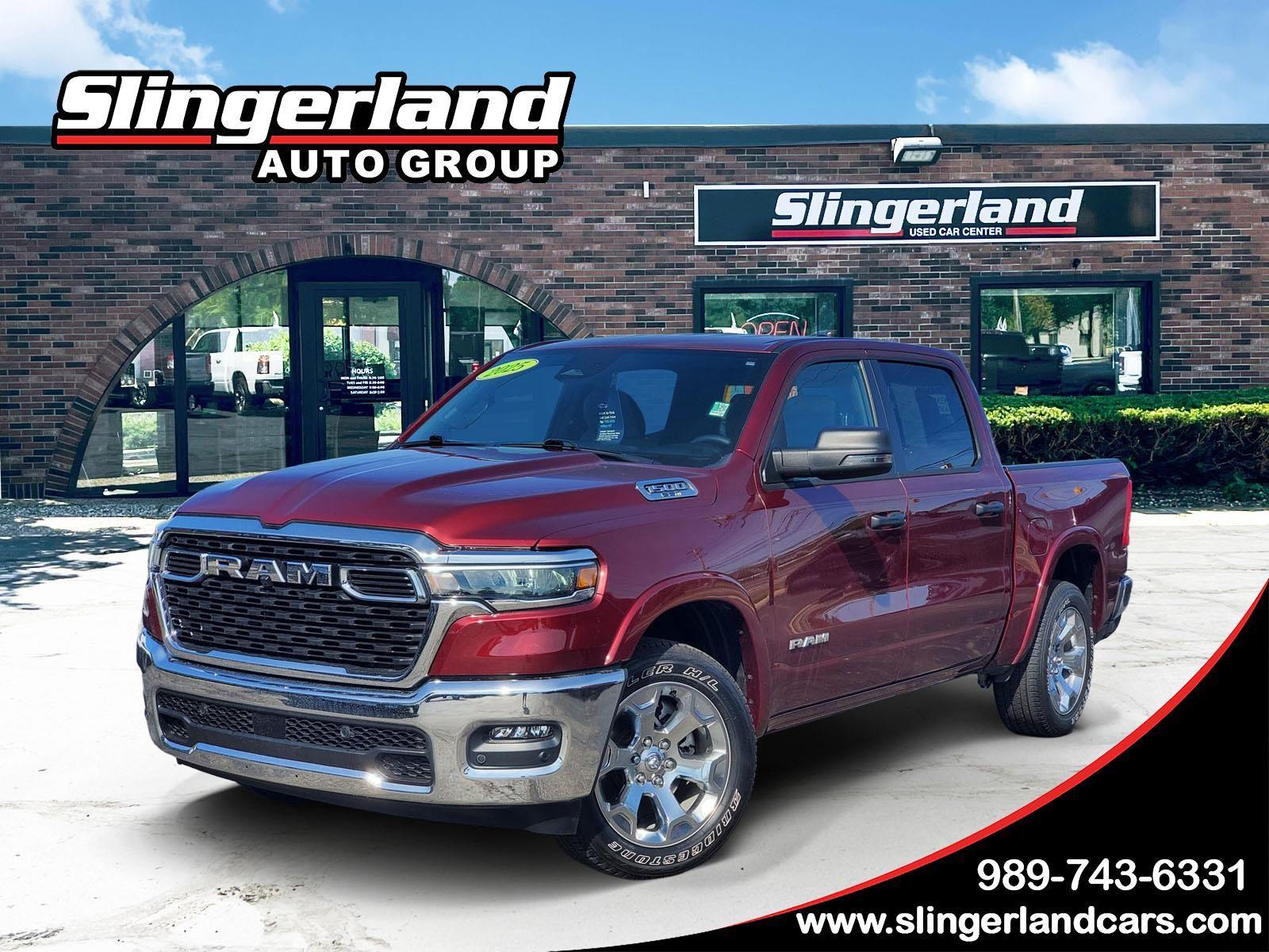 Delmonico Red Pearlcoat 2025 RAM 1500 Big Horn Crew Cab 4WD Pickup Truck Four-Wheel Drive 8-Speed Automatic