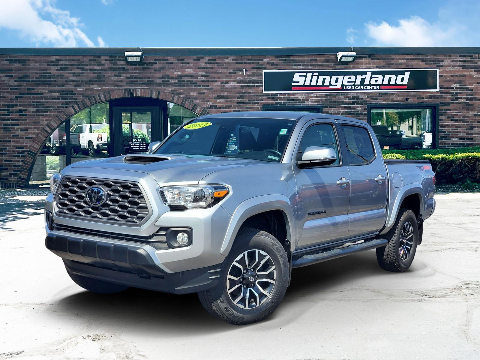 Celestial Silver Metallic 2023 Toyota Tacoma TRD Sport Double Cab 4WD Pickup Truck Four-Wheel Drive Automatic