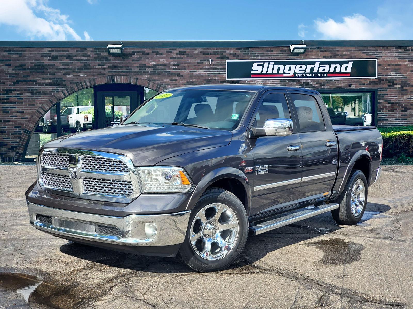Gray (Granite Crystal Metallic Clearcoat) 2017 RAM 1500 Pickup Truck Four-Wheel Drive 8-Speed Automatic