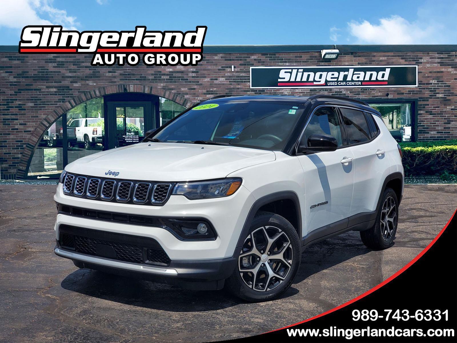 Bright White Clearcoat 2024 Jeep Compass SUV / Crossover Four-Wheel Drive 8-Speed Automatic
