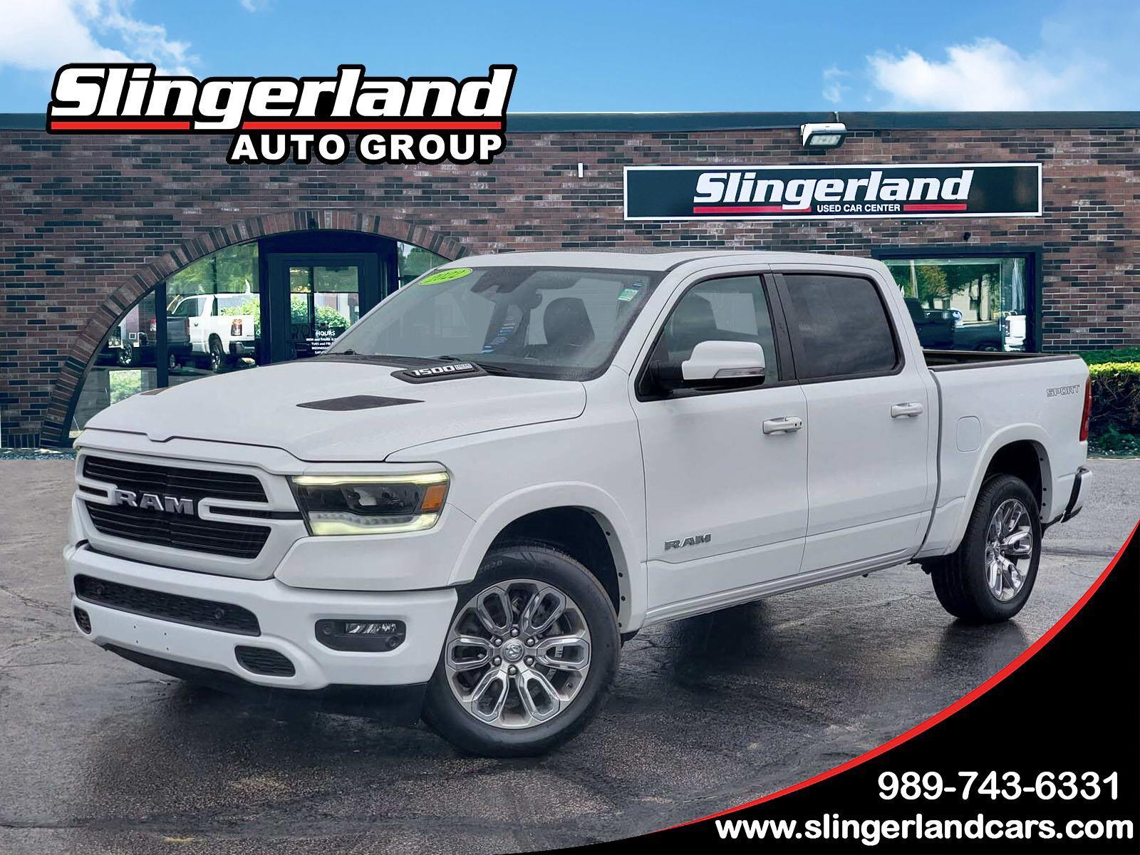Bright White Clearcoat 2022 RAM 1500 Pickup Truck Four-Wheel Drive 8-Speed Automatic