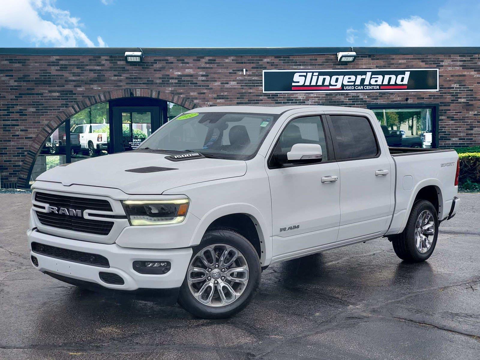Bright White Clearcoat 2022 RAM 1500 Pickup Truck Four-Wheel Drive 8-Speed Automatic