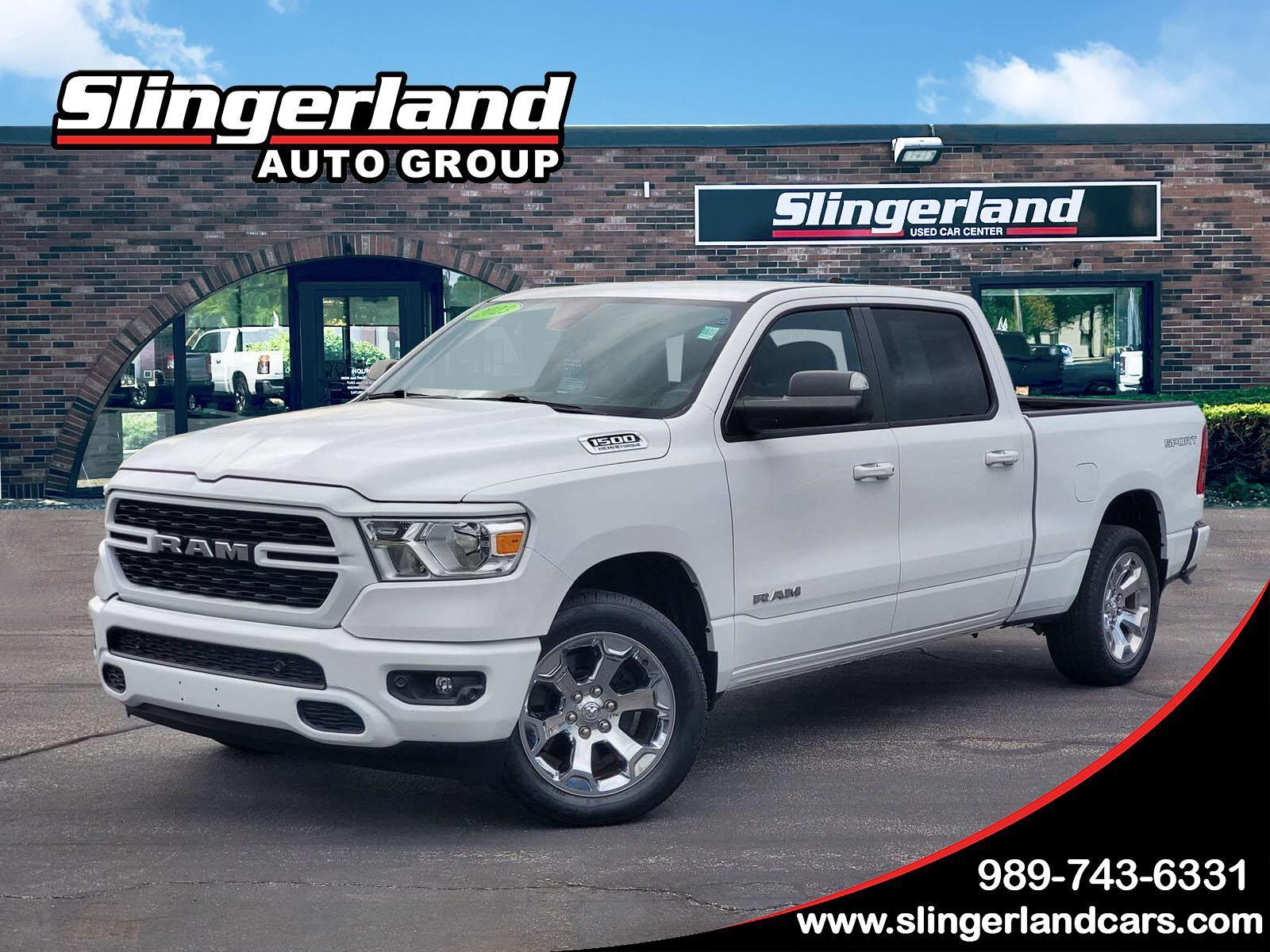 Bright White Clearcoat 2023 RAM 1500 Pickup Truck Four-Wheel Drive 8-Speed Automatic