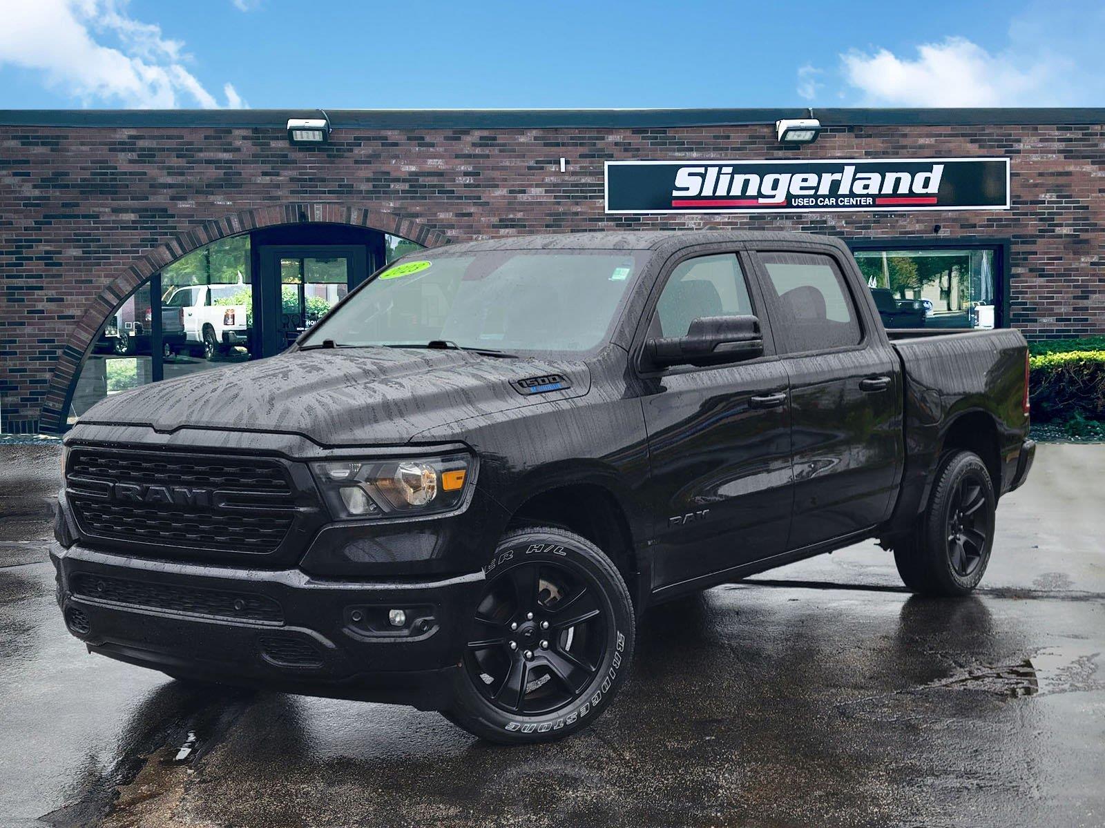 Diamond Black Crystal Pearlcoat 2023 RAM 1500 Pickup Truck Four-Wheel Drive 8-Speed Automatic