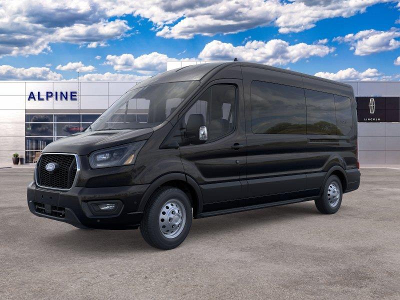 Agate Black Metallic 2026 Ford Transit Passenger Van All-Wheel Drive 