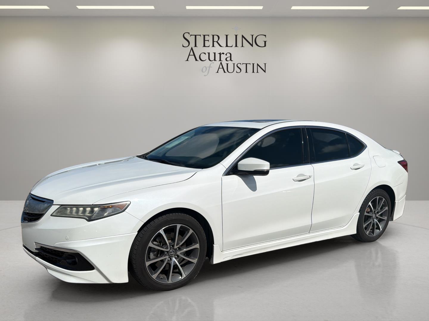 White 2015 Acura TLX V6 FWD with Advance Package Sedan Front-Wheel Drive Automatic