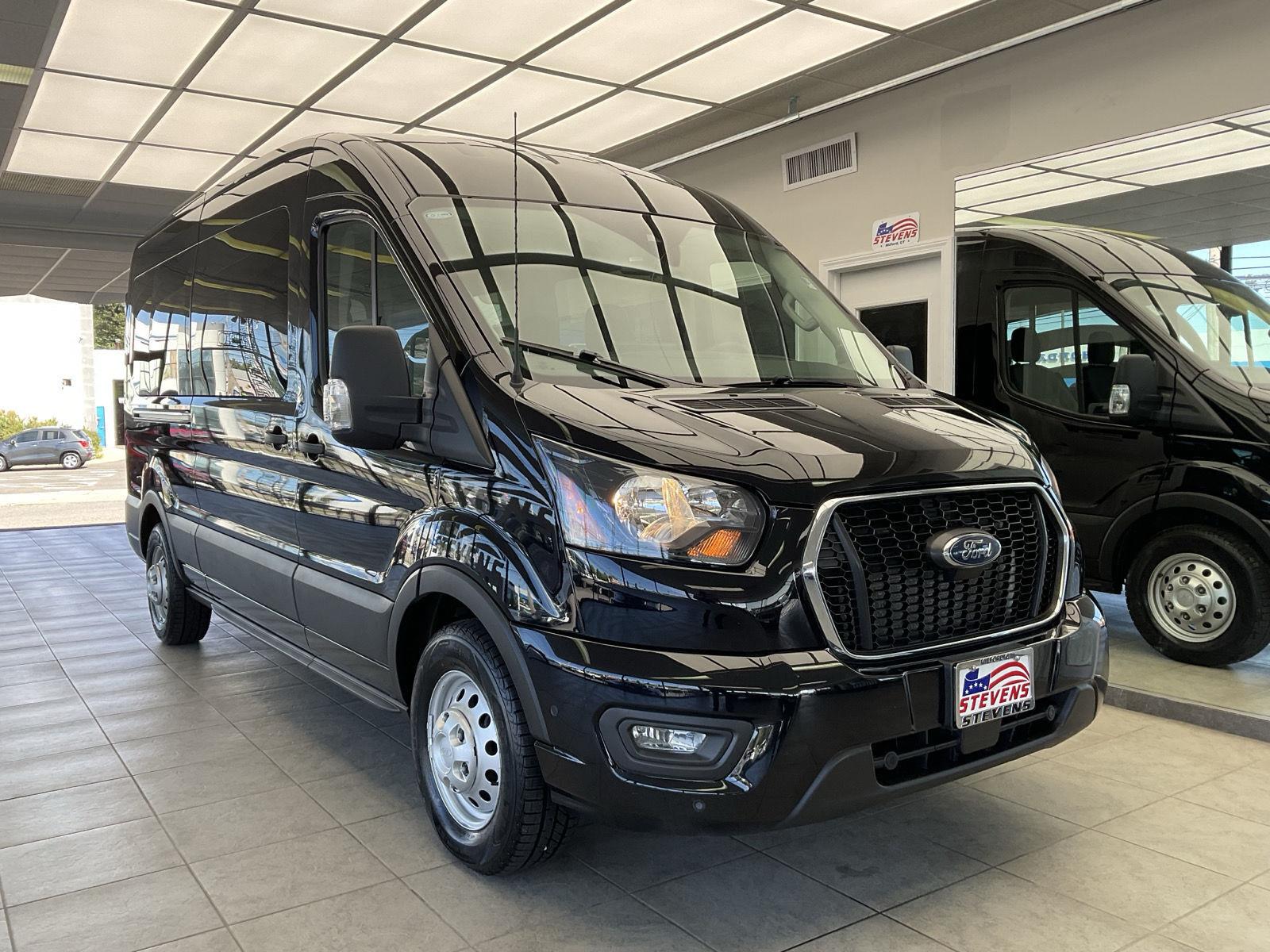 Agate Black 2025 Ford Transit Passenger Van All-Wheel Drive Automatic