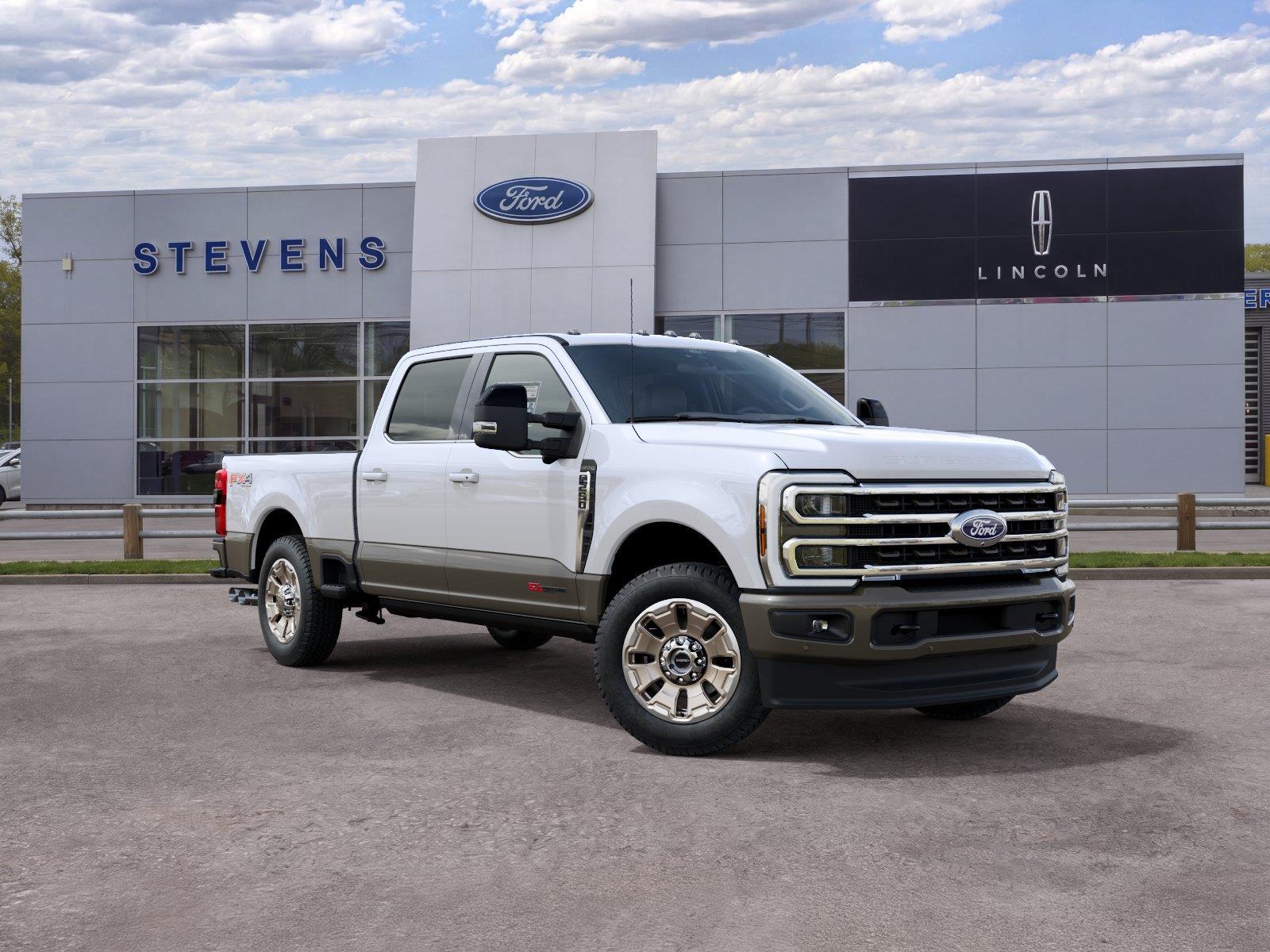 Star White Metallic Tri-Coat/Marsh Gray 2027 Ford F-250 Super Duty Pickup Truck Four-Wheel Drive 