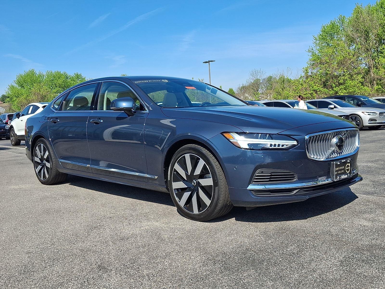 DENIM BLUE METALL 2024 Volvo S90 Recharge T8 Ultimate eAWD Sedan All-Wheel Drive Automatic