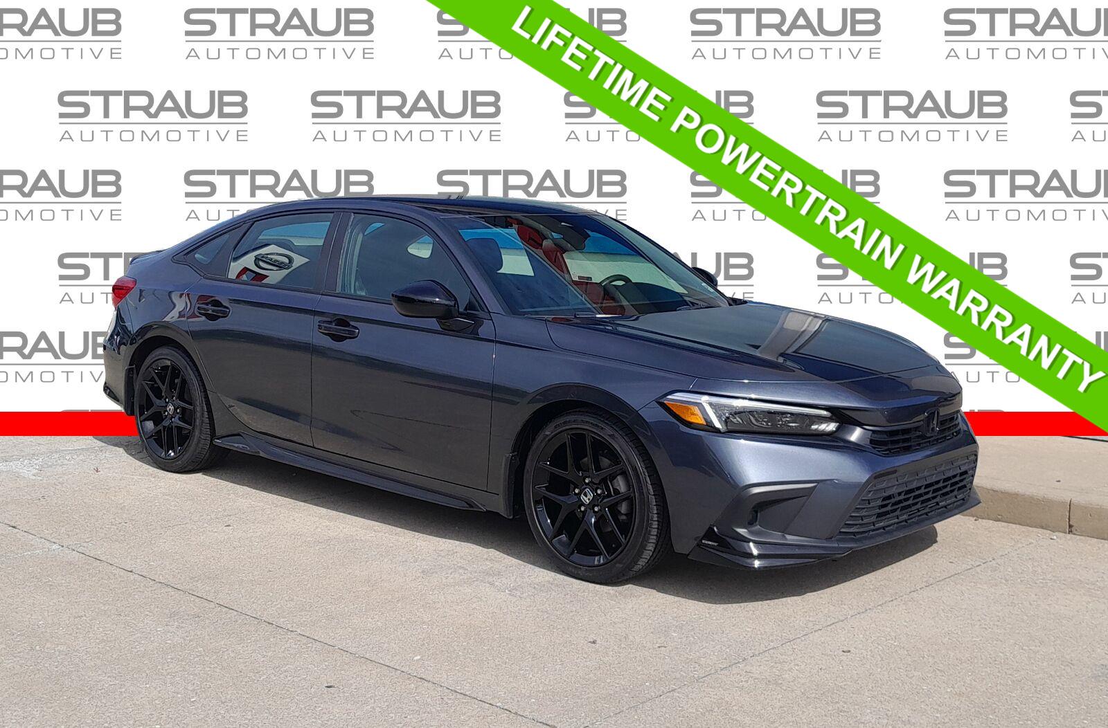 Meteorite Gray Metallic 2024 Honda Civic Sedan Front-Wheel Drive Continuously Variable Transmission