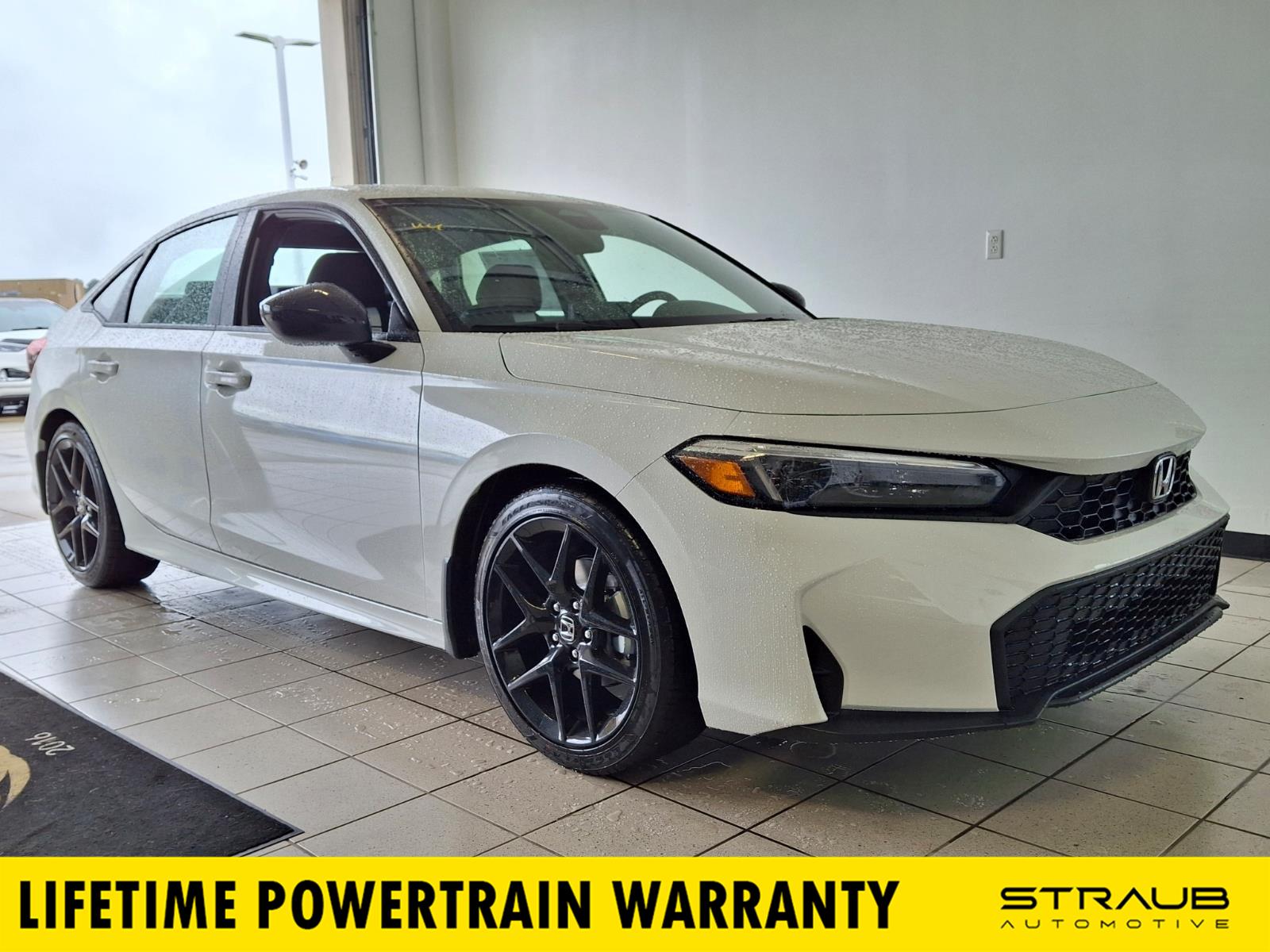 Platinum White Pearl 2026 Honda Civic Sedan Front-Wheel Drive Continuously Variable Transmission