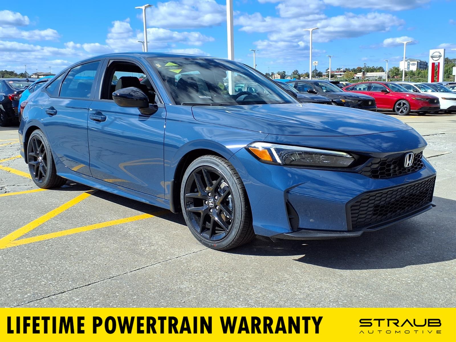 Blue Lagoon Pearl 2026 Honda Civic Sedan Front-Wheel Drive Continuously Variable Transmission