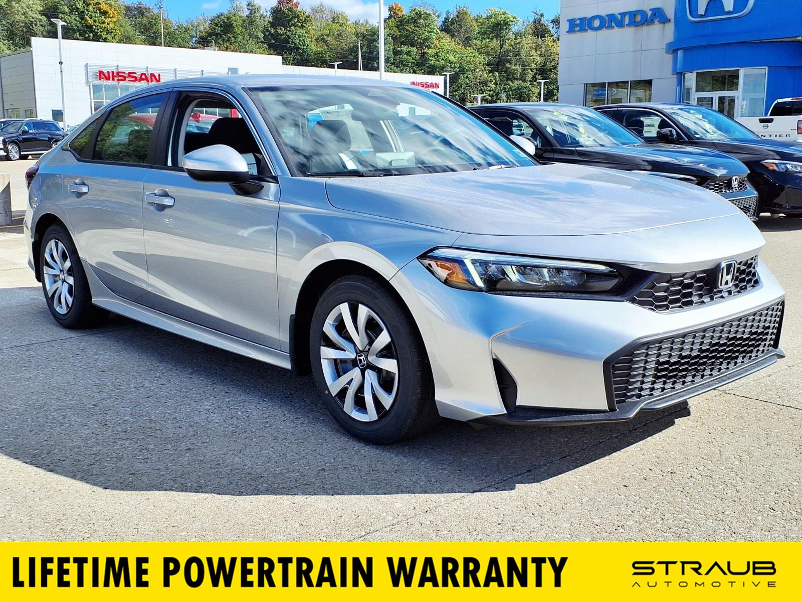 Solar Silver Metallic 2026 Honda Civic Sedan Front-Wheel Drive Continuously Variable Transmission