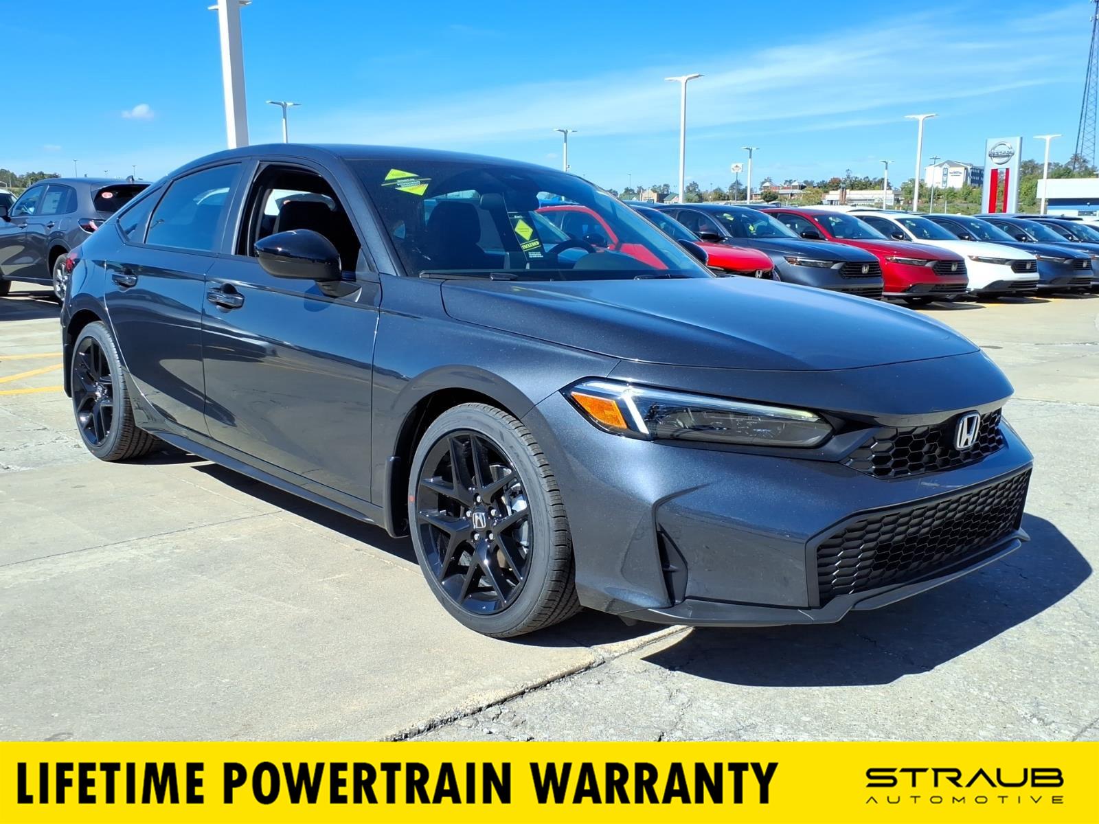 Meteorite Gray Metallic 2026 Honda Civic Hatchback Hatchback Front-Wheel Drive Continuously Variable Transmission