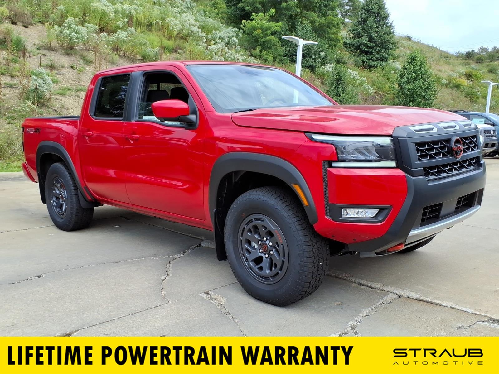 Red Alert 2026 Nissan Frontier Pickup Truck Four-Wheel Drive Automatic
