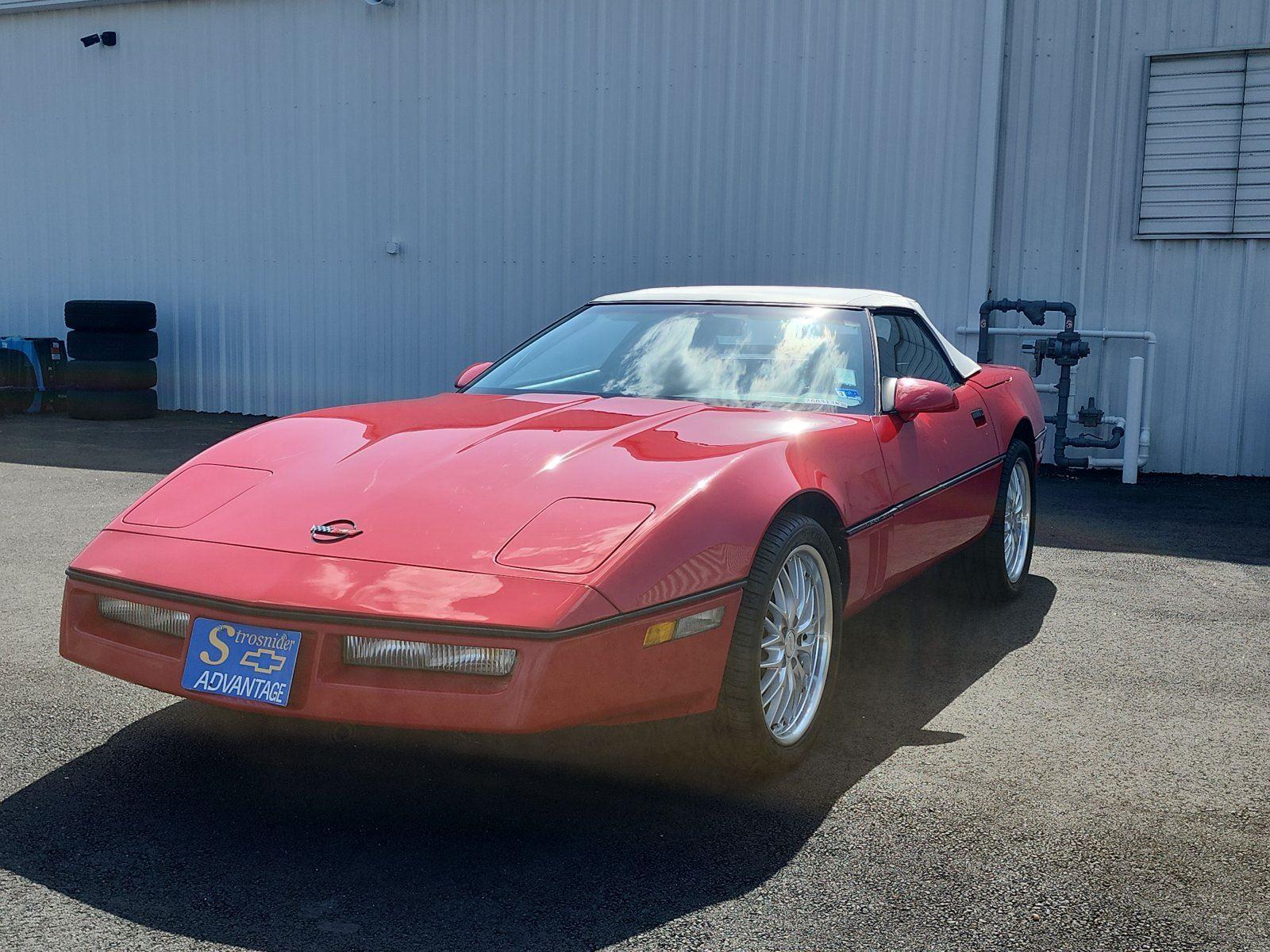 Red 1990 Chevrolet Corvette Convertible Rear-Wheel Drive Automatic