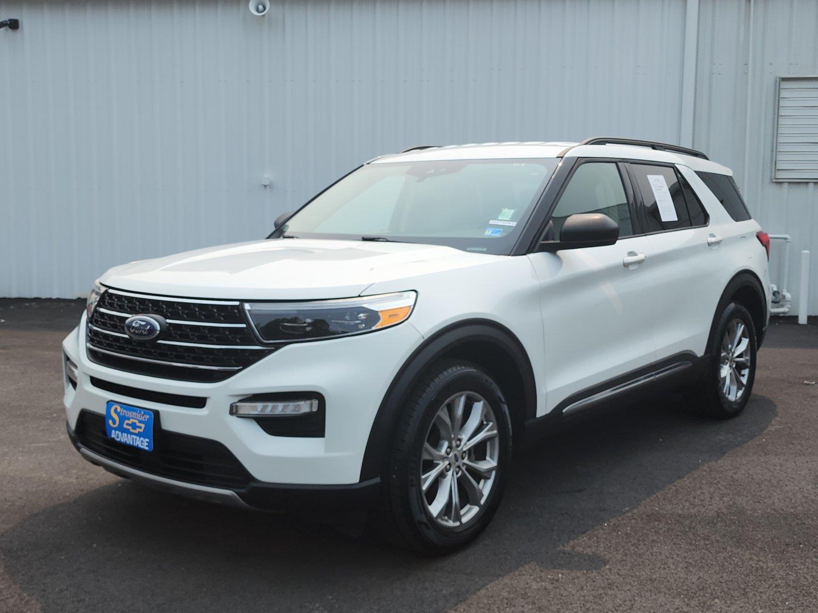 Star White Metallic Tri-Coat 2020 Ford Explorer SUV / Crossover All-Wheel Drive Automatic