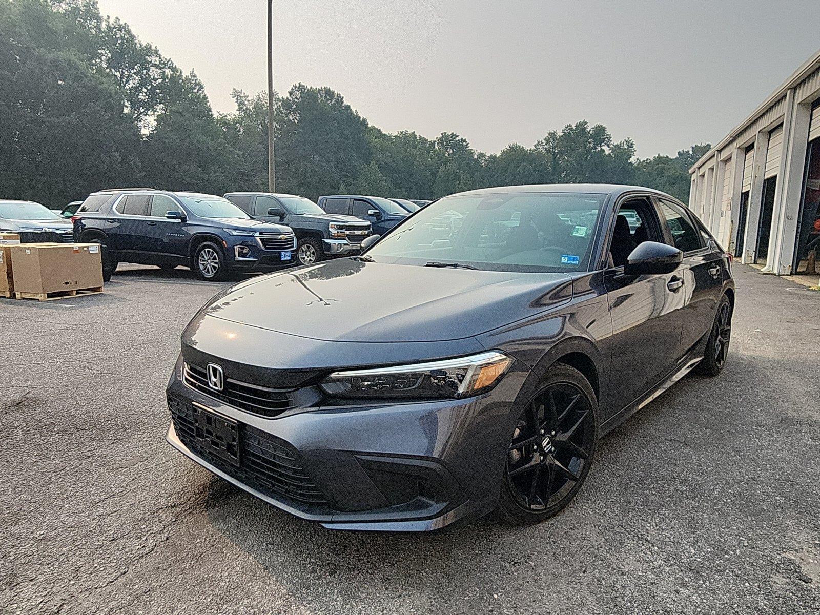 Meteorite Gray Metallic 2022 Honda Civic Sedan Front-Wheel Drive Continuously Variable Transmission