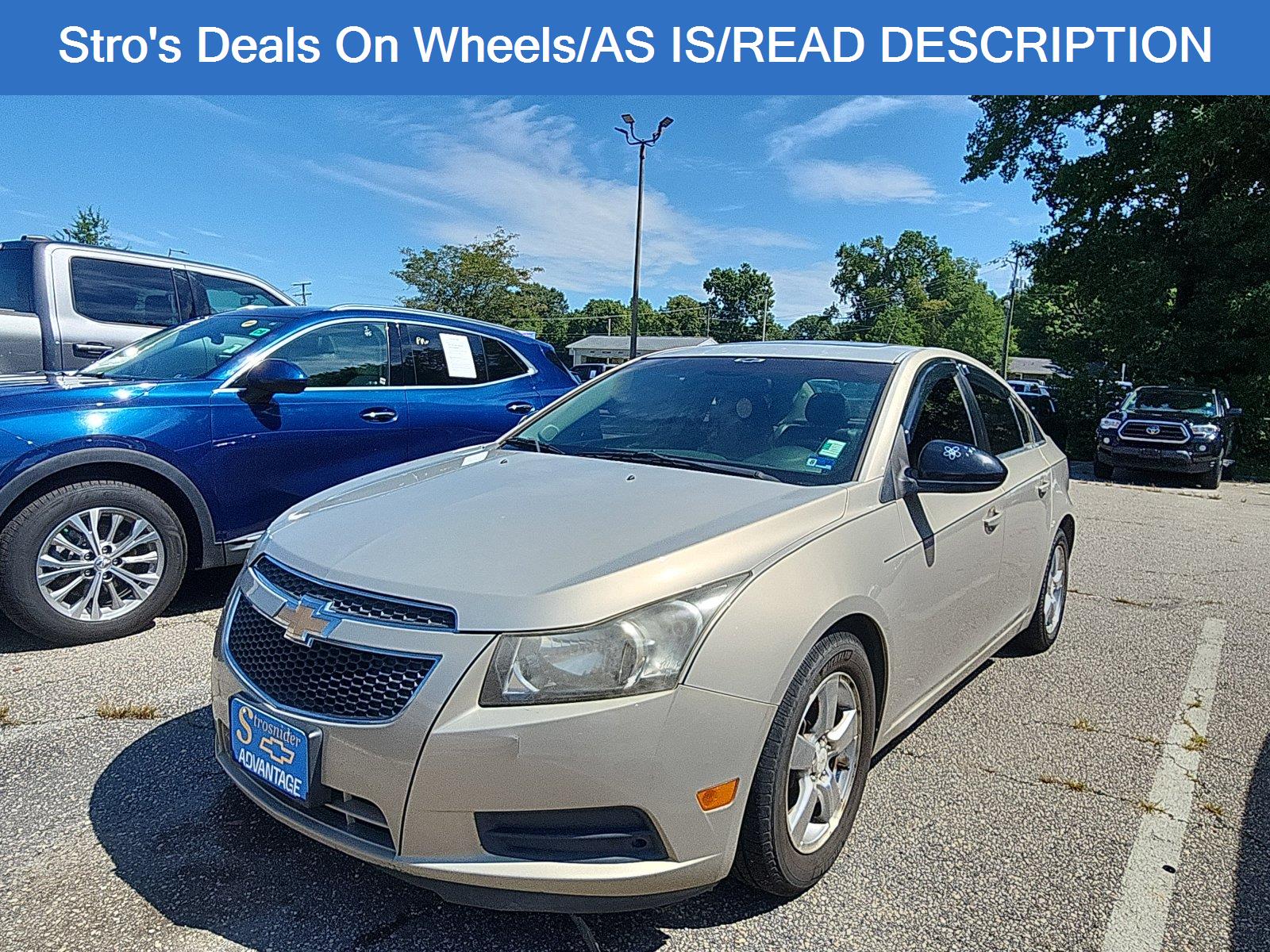 Gold Mist Metallic 2012 Chevrolet Cruze Sedan Front-Wheel Drive 6-Speed Automatic Overdrive