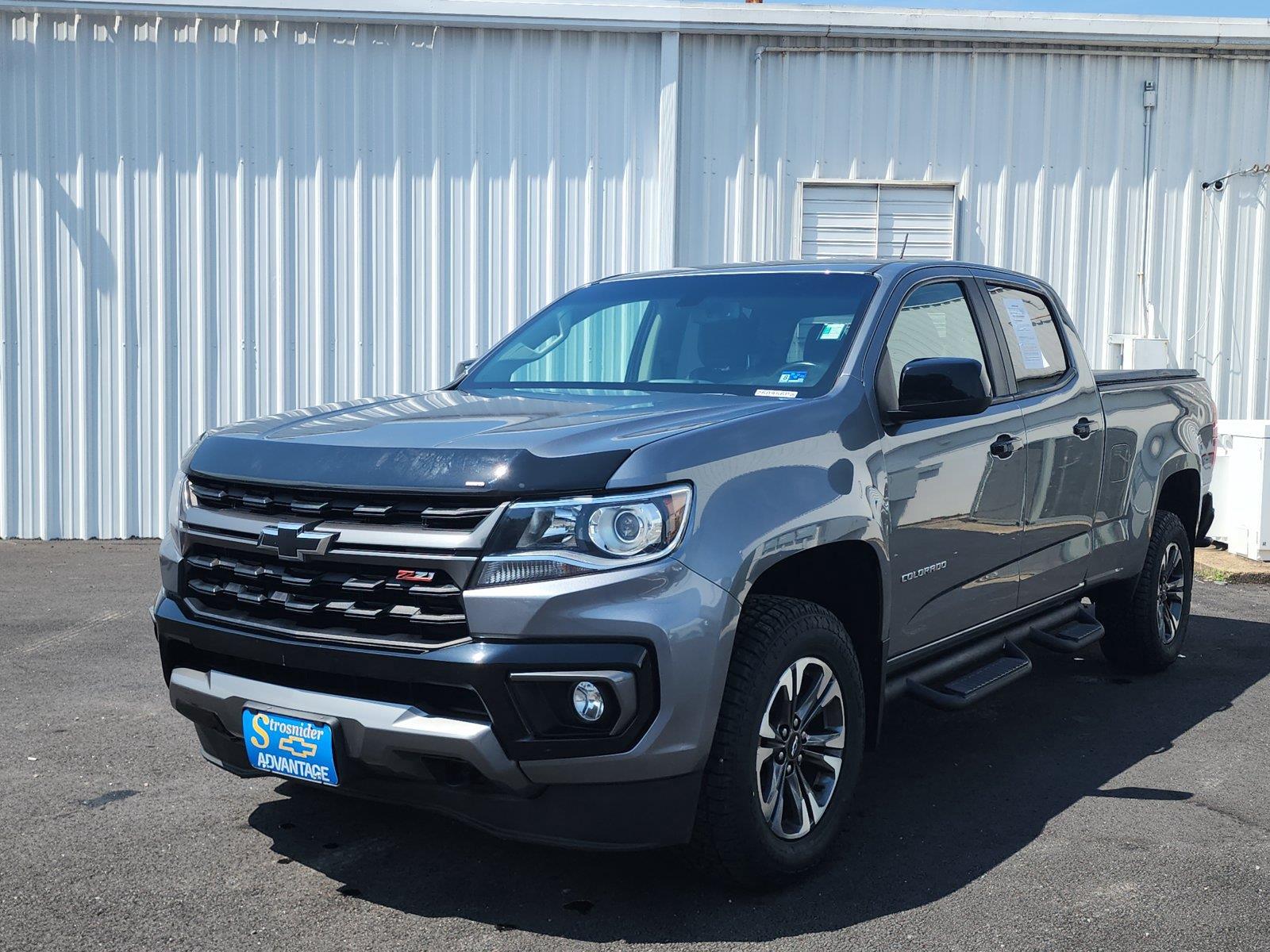 Gray (Satin Steel Metallic) 2021 Chevrolet Colorado Pickup Truck Four-Wheel Drive 8-Speed Automatic