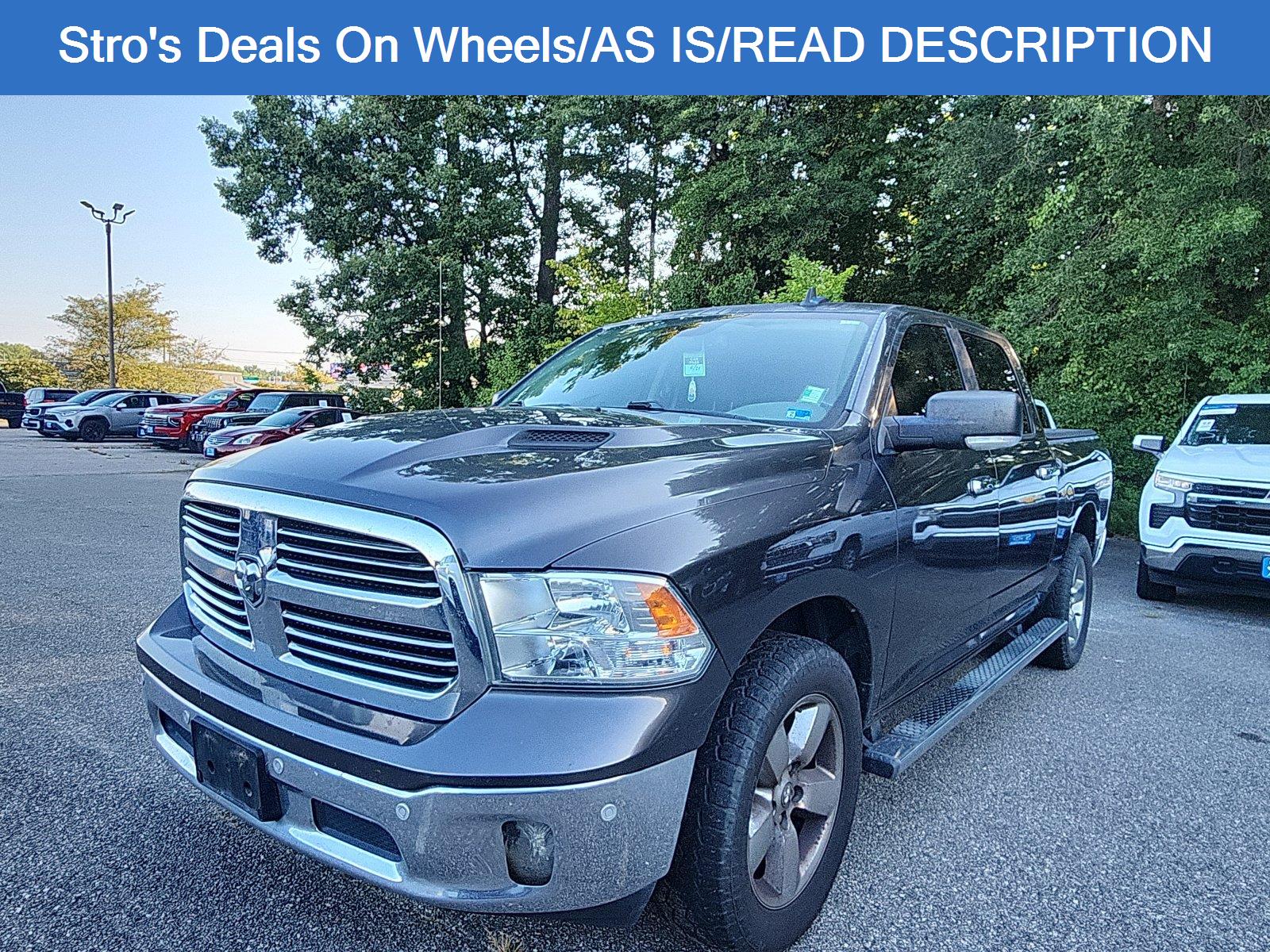 Gray (Granite Crystal Metallic Clearcoat) 2017 RAM 1500 Pickup Truck Four-Wheel Drive 8-Speed Automatic