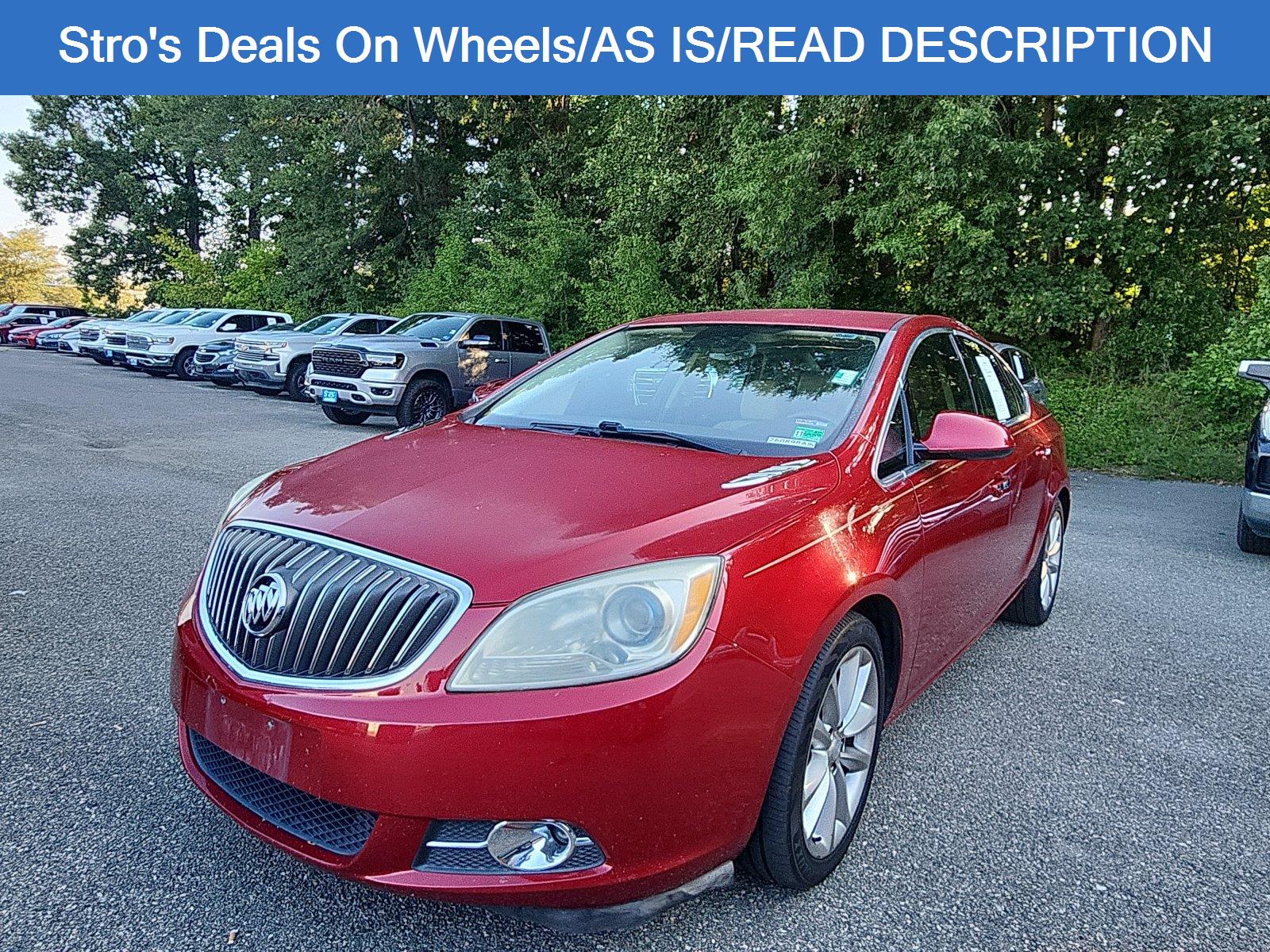 Crystal Red Tintcoat 2012 Buick Verano Sedan Front-Wheel Drive 6-Speed Automatic Overdrive