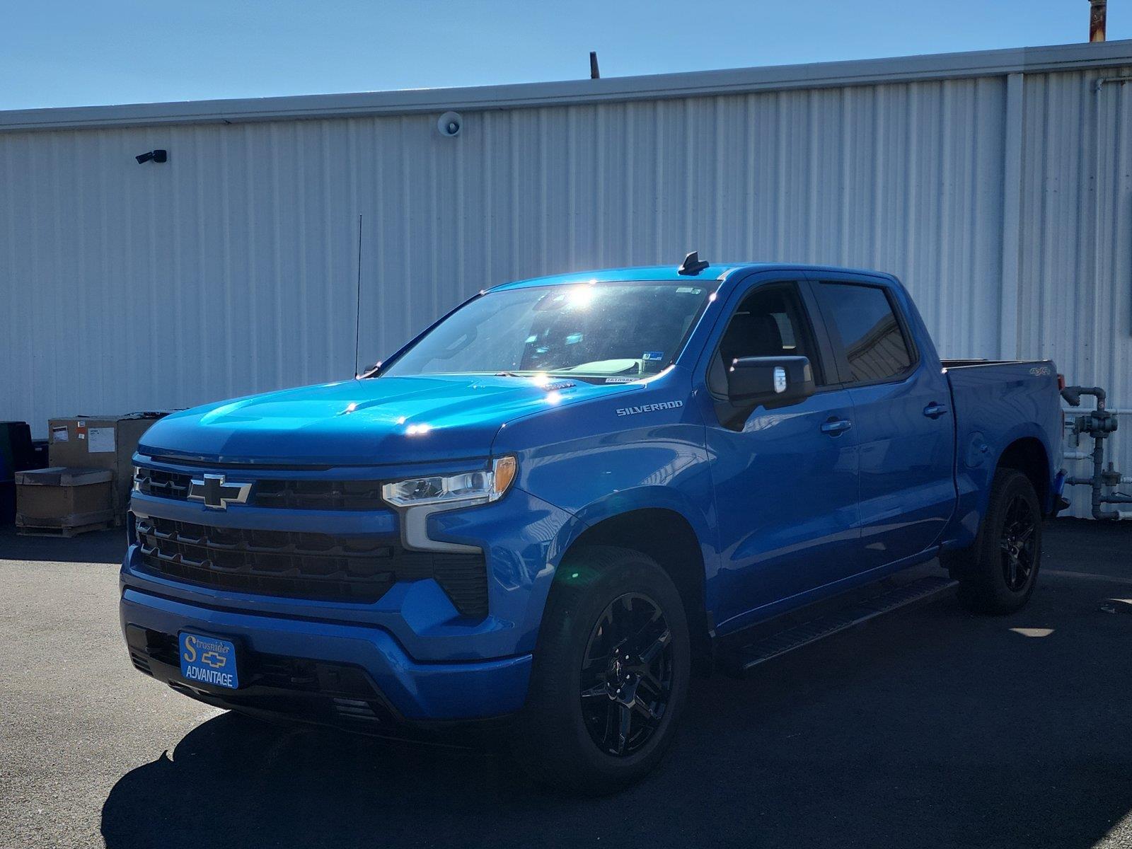 Glacier Blue Metallic 2023 Chevrolet Silverado 1500 Pickup Truck Four-Wheel Drive Automatic