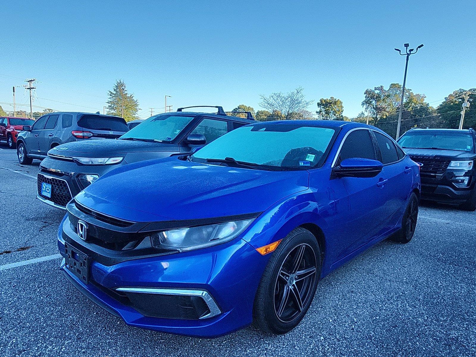 Aegean Blue Metallic 2020 Honda Civic Sedan Front-Wheel Drive Continuously Variable Transmission