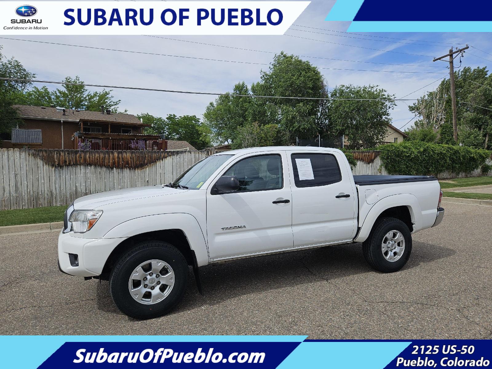Super White 2014 Toyota Tacoma Pickup Truck Four-Wheel Drive 5-Speed Automatic