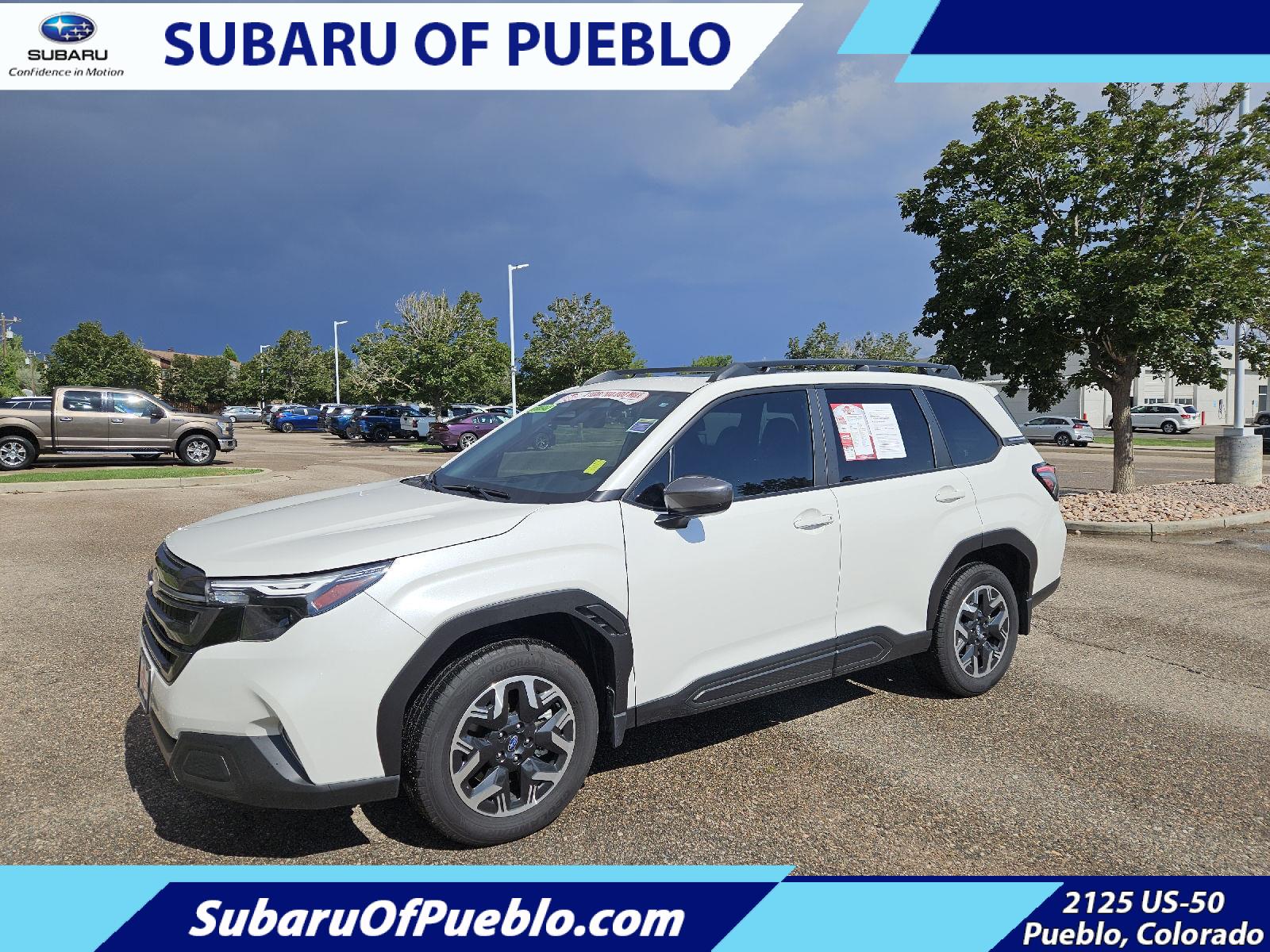 Crystal White Pearl 2025 Subaru Forester SUV / Crossover All-Wheel Drive Continuously Variable Transmission