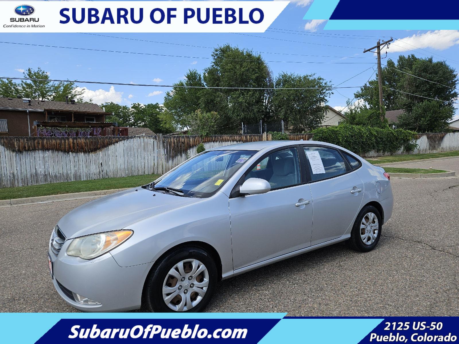 Liquid Silver Metallic 2010 Hyundai Elantra Sedan Front-Wheel Drive Automatic