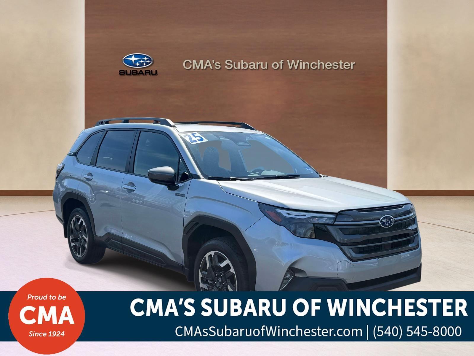 Ice Silver Metallic 2025 Subaru Forester Hybrid Premium AWD SUV / Crossover All-Wheel Drive Continuously Variable Transmission