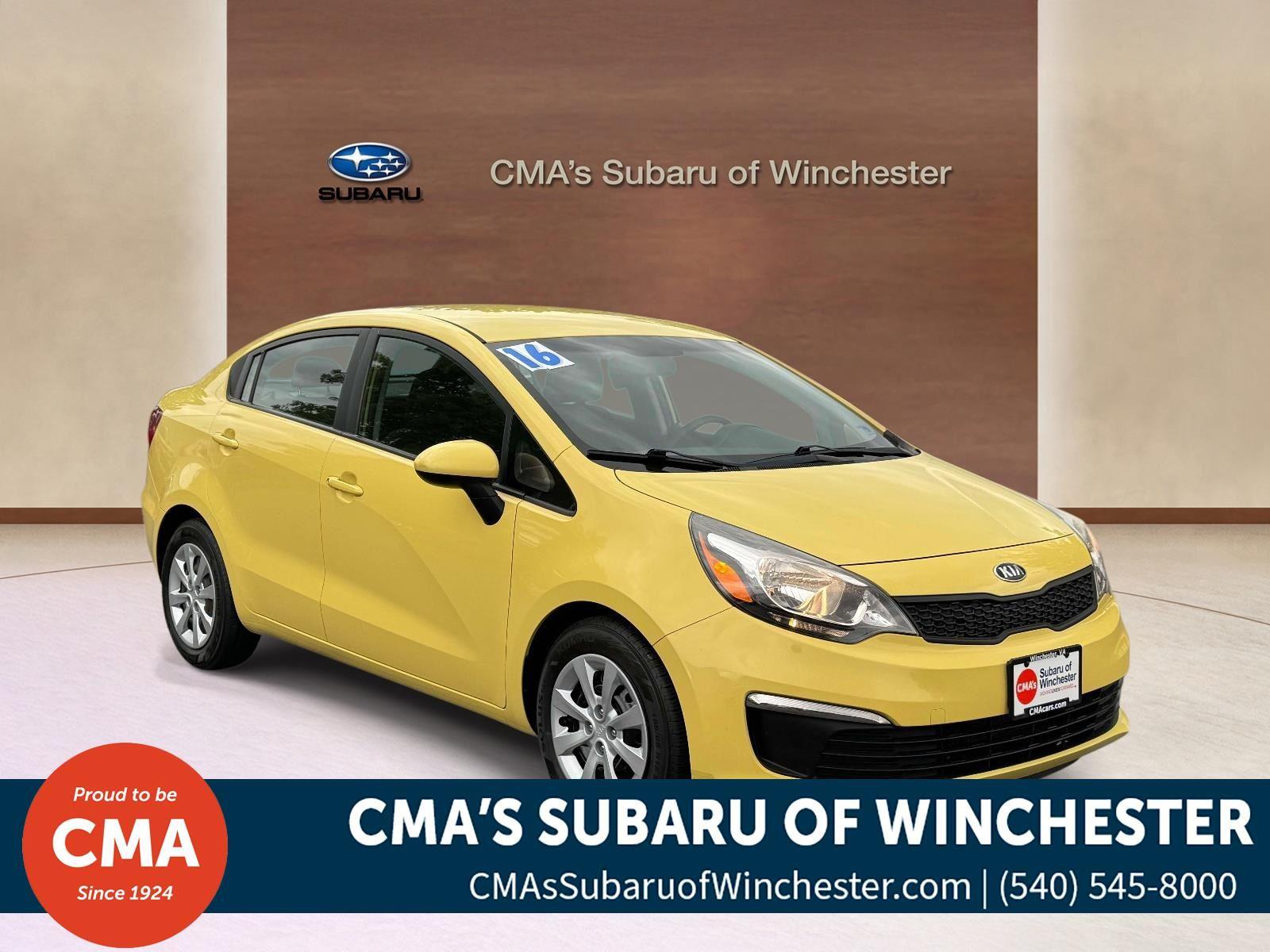 Digital Yellow 2016 Kia Rio LX Sedan Front-Wheel Drive 6-Speed Manual