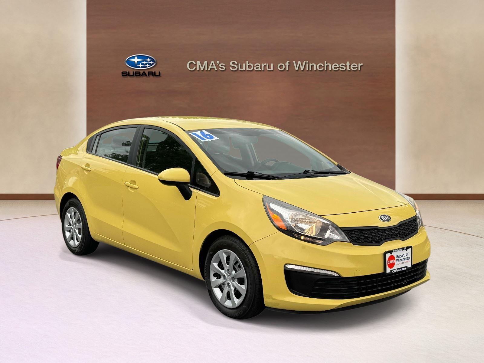 Digital Yellow 2016 Kia Rio LX Sedan Front-Wheel Drive 6-Speed Manual