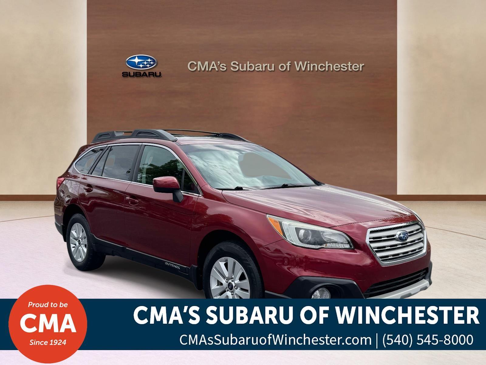 Venetian Red Pearl 2015 Subaru Outback 2.5i Premium Wagon All-Wheel Drive Continuously Variable Transmission
