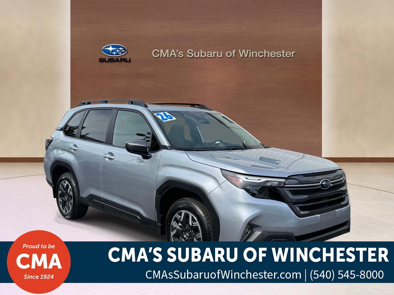 Ice Silver Metallic 2026 Subaru Forester SUV / Crossover All-Wheel Drive Continuously Variable Transmission