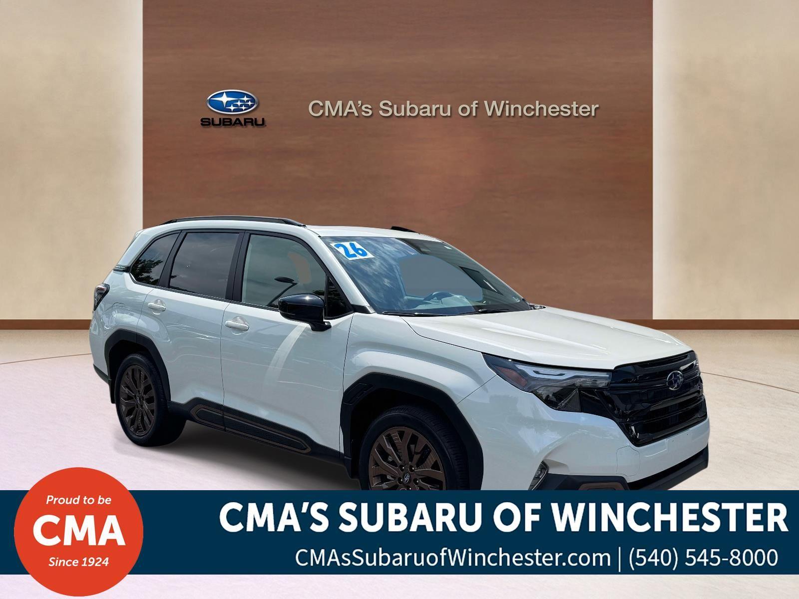 Crystal White Pearl 2026 Subaru Forester SUV / Crossover All-Wheel Drive Continuously Variable Transmission