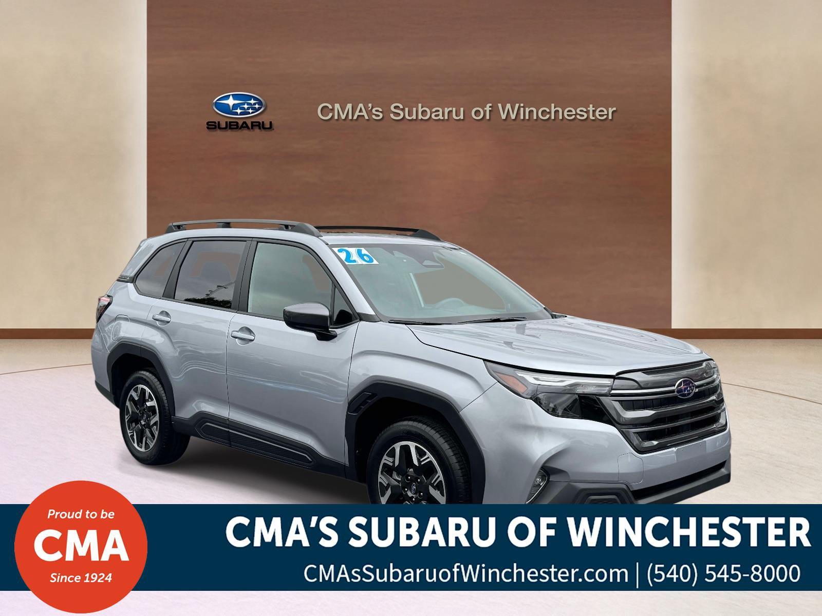 Ice Silver Metallic 2026 Subaru Forester SUV / Crossover All-Wheel Drive Continuously Variable Transmission