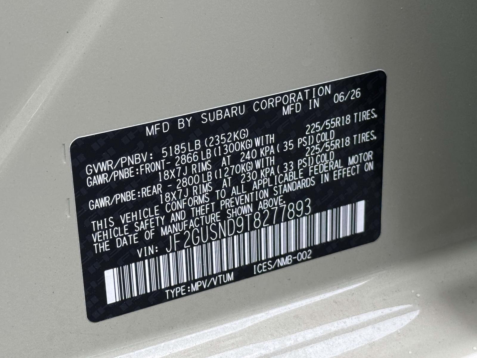 New 2026 Subaru Crosstrek Sport Hybrid JF2GUSGD7T8204938 | Carter