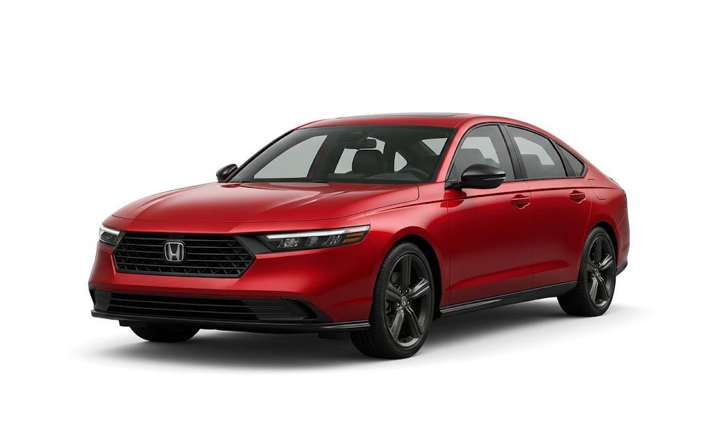 Radiant Red Metallic 2023 Honda Accord Hybrid Sport-L FWD Sedan Front-Wheel Drive 1-Speed Dual Clutch
