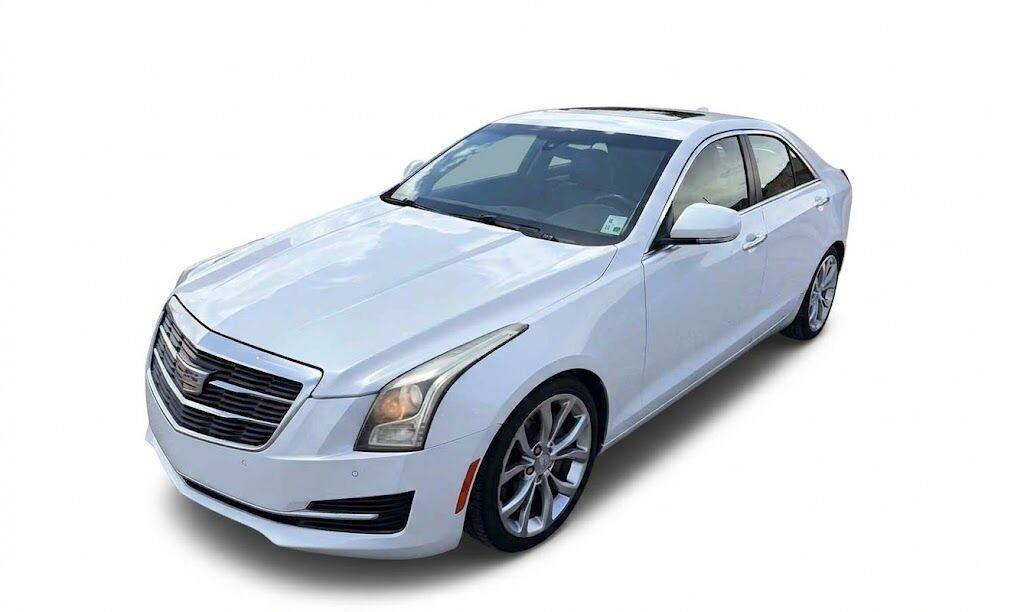 Crystal White Tricoat 2015 Cadillac ATS Sedan Rear-Wheel Drive 6-Speed Automatic