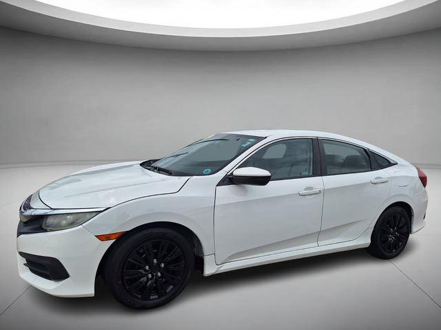 Taffeta White 2017 Honda Civic LX Sedan Front-Wheel Drive Continuously Variable Transmission