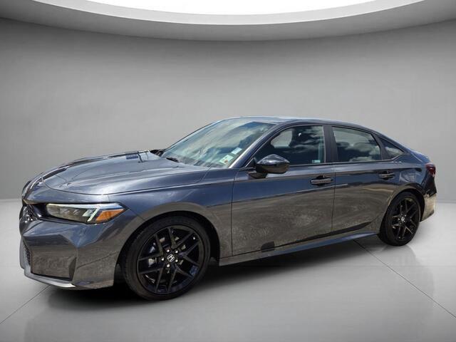 Meteorite Gray Metallic 2025 Honda Civic Sedan Front-Wheel Drive Continuously Variable Transmission