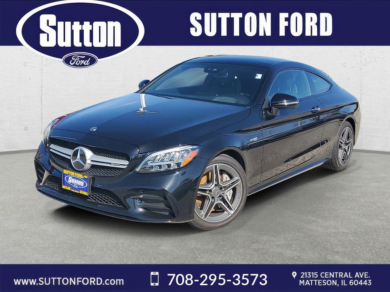 Obsidian Black Metallic 2021 Mercedes-Benz C-Class AMG C 43 Coupe 4MATIC Coupe All-Wheel Drive