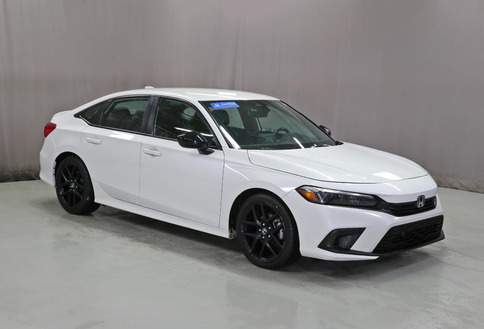 Platinum White Pearl 2023 Honda Civic Sport FWD Sedan Front-Wheel Drive 7-Speed CVT